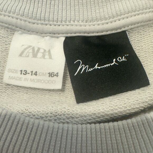 Muhammad Ali X Zara Sweatshirt Crewneck Youth Size Sz 13-14 Double Sided - Picture 3 of 11